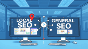 Richmond Hill 7 SEO Richmond Hill infographic comparing local seo vs general seo company services