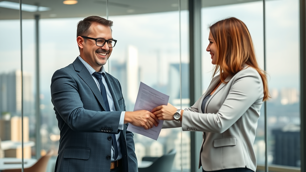 Trustworthy SEO consultant shaking hands with satisfied Richmond Hill business owner after Google Maps optimization