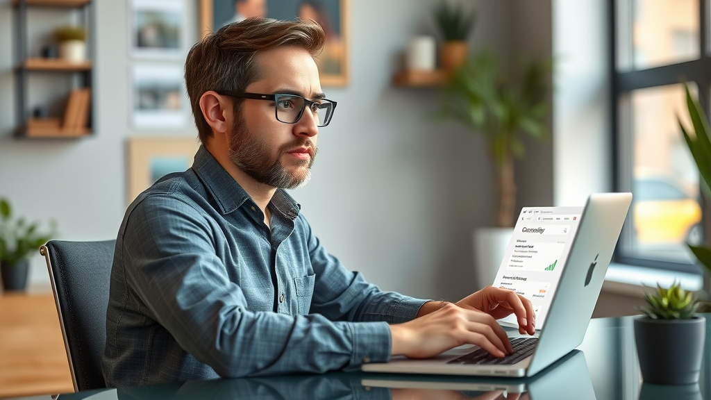 Excited Richmond Hill small business owner viewing better search results after schema markup service