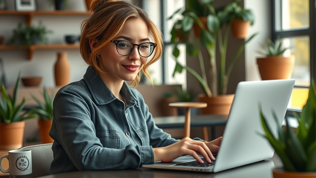 local Richvale business owner managing social media marketing with laptop to boost online presence and seo richvale results