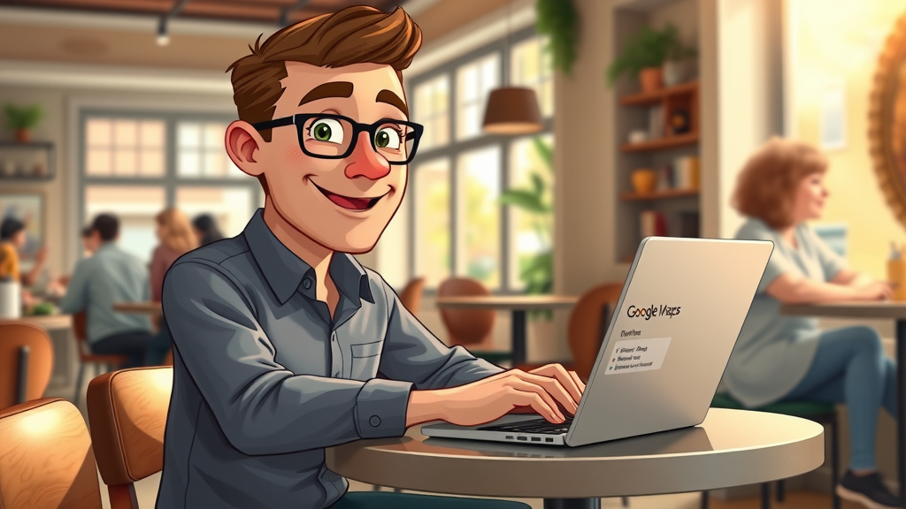 Business owner updating Google Maps profile for local SEO ROI in Richmond Hill cafe