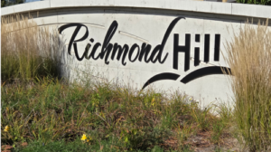 Richmond Hill 1 Richmond concrete boundary sign